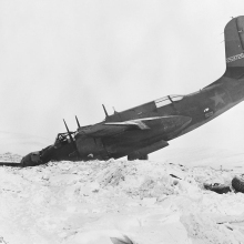 Американский бомбардировщик А-20 «Бостон» (Douglas A-20 Havoc-DB-7 Boston), разбившийся в районе аэропорта Ном (Nome) на Аляске при перегонке в СССР по ленд-лизу