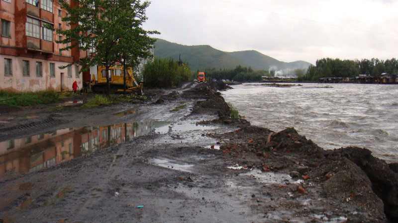 Наводнение 2013 года. Поселок Усть-Омчуг.