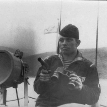 С-286. Юрий Пурдич на вахте. Магадан. Август 1968 года.