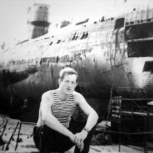 С-327 в доке в ОДАС на Камчатке.Снимали волнорезы для торпедных стрельб.