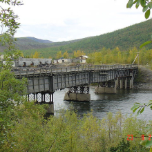Поселок Нелькоба. 2005 год. Старый мост.