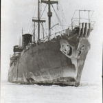 Пароход «Николай Ежов» в Охотском море. 1939 год