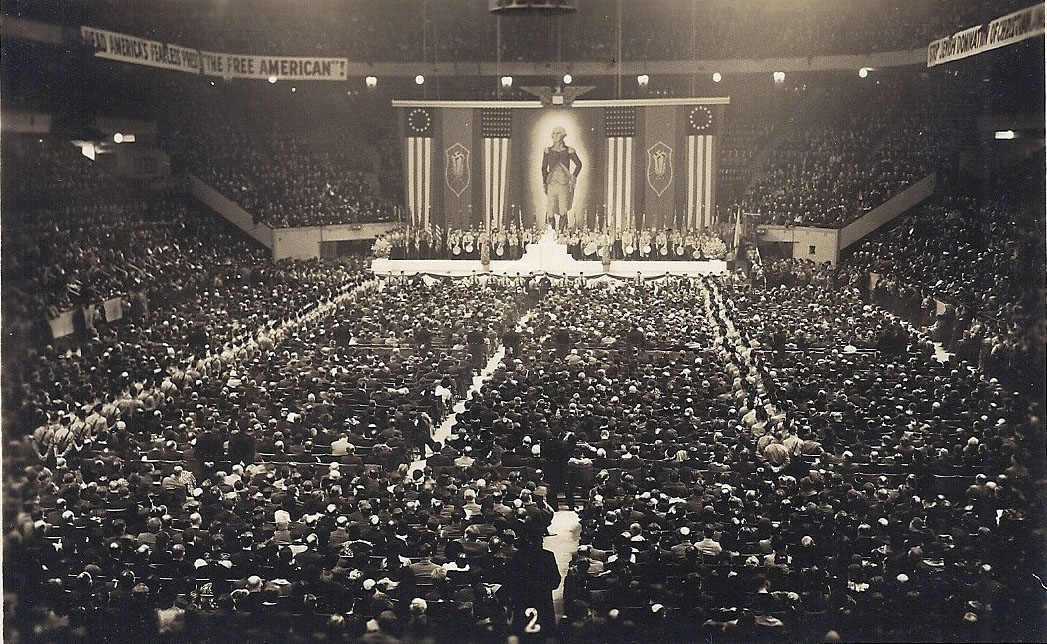 Съезд американских нацистов в Madison Square Garden, США, 1939.