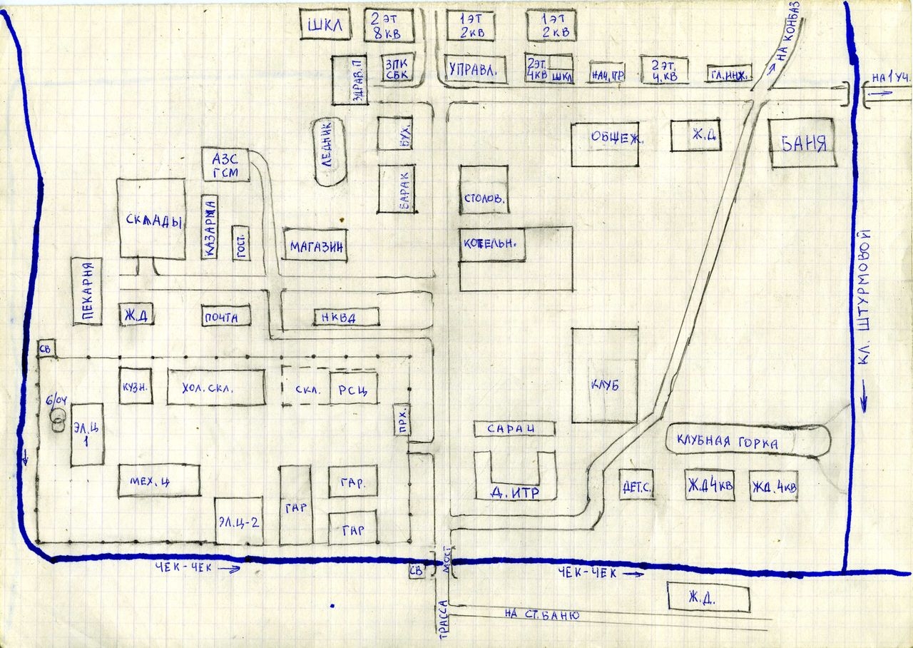 Карта-схема посёлка Штурмовой.
