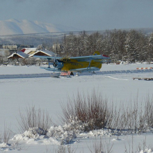 Ан-2. Посадка в Сеймчане.