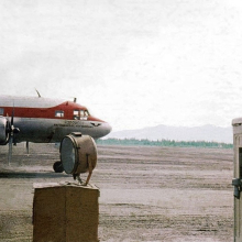 Аэропорт Сеймчан, 1971 год. Ил-14 Магаданского управления Аэрофлота.
