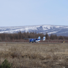 Май 2015 рейсовый Ан-28 из Магадана. Аэропорт Сеймчан