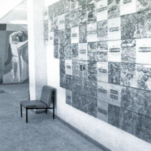 Аэровокзал аэропорта «Магадан-56 км» был оформлен современными мозаиками и декоративными панно. Август 1976 года.