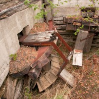 Батарея №960 на мысе Островном. Развалины дота. Вид внутри.