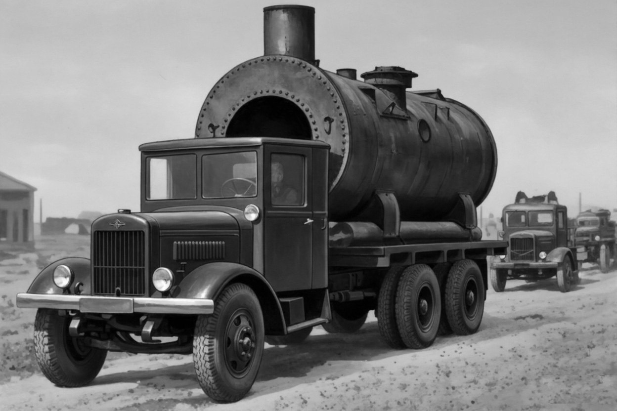 Перевозка локомобиля «‎СК-4» на Чапаевскую ЦЭС. Фото из газеты «‎Советская Колыма».