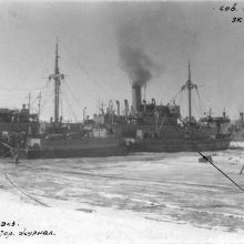 Плавбаза торпедных катеров «Север». Март 1954 года.