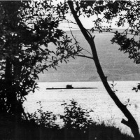Подводная лодка в бухте Нагаева, лето 1981 г.