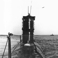 ПЛ С-176 на якоре в бухте Васильева. 1983 год. Фото Григория Шапошникова.