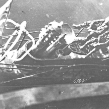 С-221. Осинцев и Гвоздев, снимок сделан с плавдока в военпорту, к которому была пришвартована лодка
