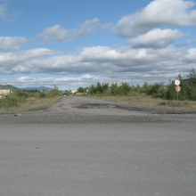 Поселок Берелёх. 2008 год. Поворот на автобазу