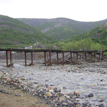 Поселок Белово. Мост через р. Игуменовский