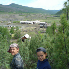 Поселок Стан-Утиный (Утиный). Вид на подсобное с детсадовской сопки